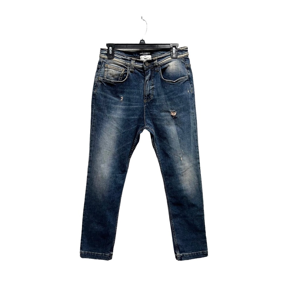 Authentic Dolce & Gabbana Distressed Blue Jeans Size 38